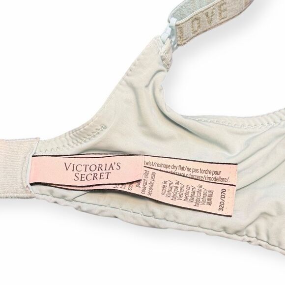 VICTORIA’S SECRET Women’s Mint Green Push-Up T-Shirt Full Coverage Bra Size 32D - Picture 3 of 5
